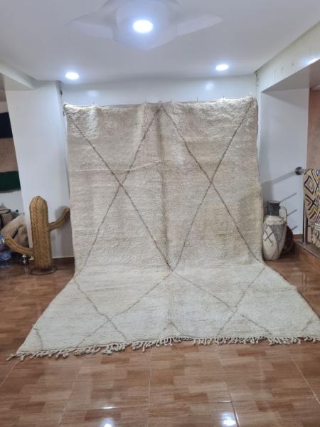 White Latim Marokkaans handgemaakt tapijt